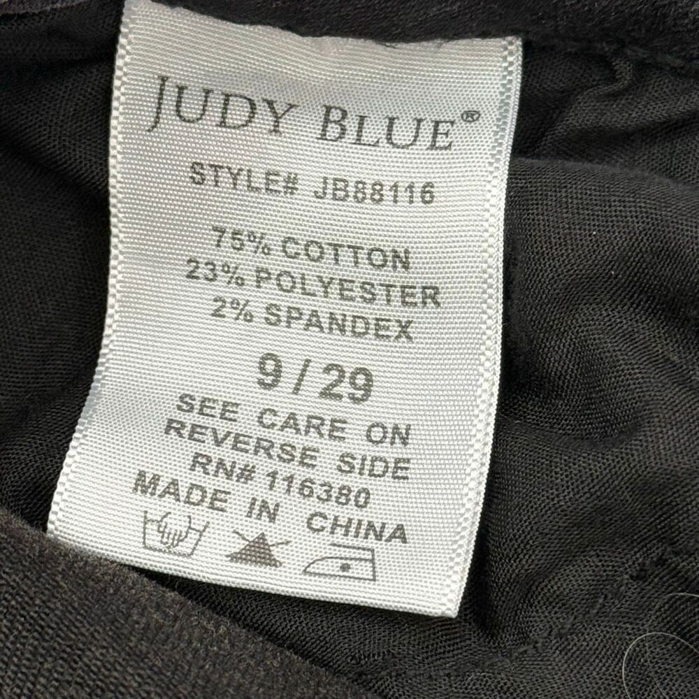 Judy Blue High Rise Super Flare Burnout Black Jeans with Stretch - US Juniors Si - Picture 6 of 8